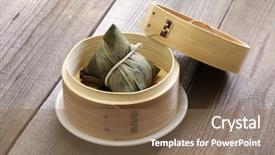  Presentation with chinese dragon boat - Cool new theme with chinese rice dumpling dragon boat backdrop and a violet colored foreground