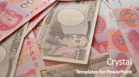  Presentation with japanese - Amazing presentation design having japan currency - chinese rmb and japanese yen backdrop and a coral colored foreground
