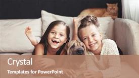  Presentation with pei - Slides enhanced with chinese shar pei dog background and a coral colored foreground