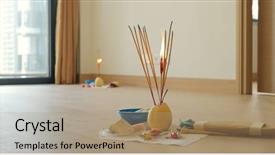  Presentation with worship - Colorful slides enhanced with chinese social convention of moving backdrop and a coral colored foreground