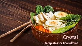  Presentation with ramen - Theme with chinese soup - ramen background and a wine colored foreground
