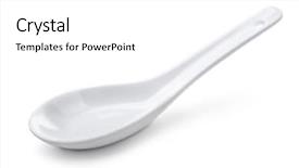 Presentation with chinese chinese - Presentation theme with chinese spoon isolated on white background and a white colored foreground