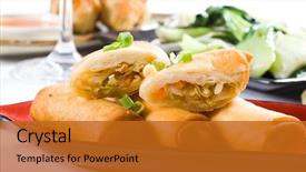  Presentation with roll - PPT theme having  background and a  colored foreground