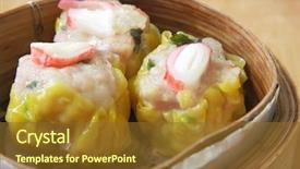  Presentation with chinese traditional - Audience pleasing slides consisting of chinese steamed dimsum in bamboo backdrop and a  colored foreground