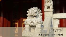  Presentation with chinese temple - Amazing presentation having chinese-stone-lion-in-chinese backdrop and a mint green colored foreground