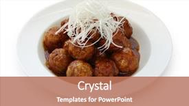  Presentation with sweet - Beautiful presentation featuring chinese sweet and sour meatballs backdrop and a  colored foreground