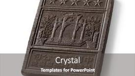  Presentation with white brick - Presentation having chinese-tea-brick background and a dark gray colored foreground