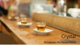  Presentation with ceremony - Colorful PPT theme enhanced with chinese tea ceremony people drink backdrop and a gold colored foreground