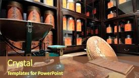  Presentation with medicina tradicional chinesa chinese herb - Slides with chinese tea shop the label background and a tawny brown colored foreground