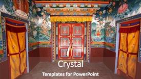  Presentation with nepal - Beautiful presentation theme featuring chinese temple - buddhist monestary interior muktinath nepal backdrop and a  colored foreground