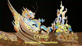 Presentation with chinese temple - PPT theme having chinese temple background and a tawny brown colored foreground