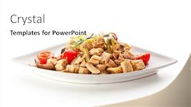  Presentation with skin - Presentation enhanced with chinese-tofu-skin-with-mushrooms background and a white colored foreground