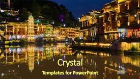  Presentation with ancient china - Cool new slides with chinese tourist attraction destination - feng backdrop and a tawny brown colored foreground