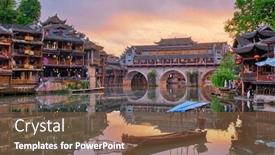  Presentation with ancient china - Audience pleasing PPT layouts consisting of chinese-tourist-attraction-destination-feng backdrop and a tawny brown colored foreground