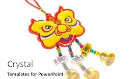  Presentation with traditional dancing - PPT theme consisting of chinese-traditional-dancing-lion background and a white colored foreground