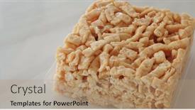  Presentation with chinese traditional - Colorful PPT theme enhanced with chinese-traditional-dessert-sachima backdrop and a coral colored foreground