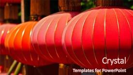  Presentation with china - Slide deck consisting of chinese traditional lanterns chengdu china background and a  colored foreground