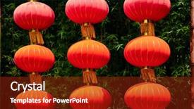  Presentation with lanterns - Audience pleasing PPT theme consisting of chinese traditional lanterns in chengdu backdrop and a  colored foreground