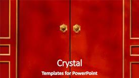  Presentation with chinese traditional - Presentation design enhanced with chinese traditional old doors background and a black colored foreground