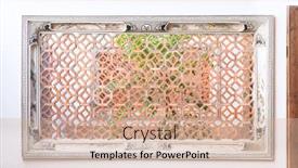  Presentation with china - Presentation theme consisting of chinese-traditional-style-lattice-window background and a lemonade colored foreground