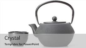  Presentation with chinese traditional - Beautiful PPT theme featuring chinese traditional teapot isolated backdrop and a light gray colored foreground