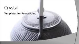  Presentation with teapot - Cool new slide set with chinese traditional teapot isolated on white backdrop and a white colored foreground