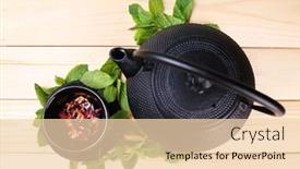  Presentation with hibiscus - Slide deck consisting of chinese-traditional-teapot-with-fresh background and a lemonade colored foreground