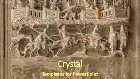  Presentation with chinese temple - Beautiful presentation featuring servant god - chinese traditional temple carving backdrop and a coral colored foreground