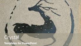  Presentation with chinese - Theme having chinese-vintage-parttern-on-stone background and a gray colored foreground