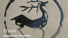  Presentation with chinese chinese - Beautiful slide set featuring chinese-vintage-parttern-on-stone backdrop and a gray colored foreground