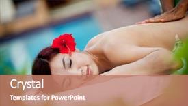  Presentation with beautiful tibet scenery in china - Slides enhanced with chinese woman having a massage background and a  colored foreground