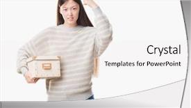  Presentation with medicina tradicional chinesa chinese herb - PPT theme enhanced with chinese woman over isolated background background and a  colored foreground