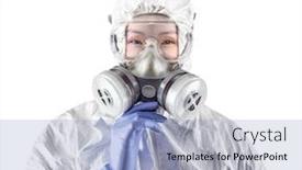  Presentation with hazmat - Audience pleasing PPT layouts consisting of chinese-woman-wearing-hazmat-suit backdrop and a light blue colored foreground