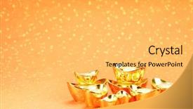  Presentation with festive - Cool new presentation with gold ingot on a festive backdrop and a  colored foreground