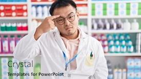  Presentation with skin infection - Presentation consisting of chinese-young-man-working background and a light gray colored foreground