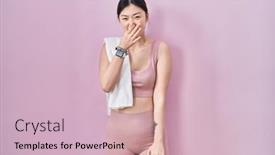  Presentation with bad breath - Theme enhanced with chinese-young-woman-wearing-sportswear background and a soft green colored foreground