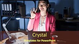  Presentation with chinese - PPT theme enhanced with chinese-young-woman-working background and a  colored foreground