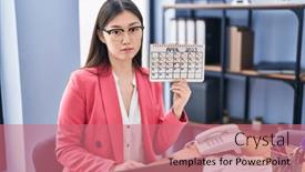  Presentation with attitude - Presentation design with chinese-young-woman-working background and a coral colored foreground