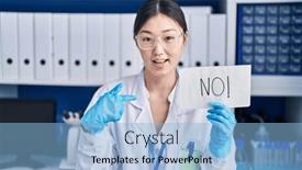  Presentation with self - Presentation theme enhanced with chinese-young-woman-working background and a  colored foreground