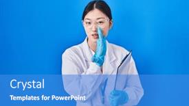  Presentation with chinese chinese - PPT theme enhanced with chinese-young-woman-working background and a teal colored foreground