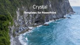 Presentation with taiwan china - PPT layouts featuring ching-shui-cliff-in-hualien background and a dark gray colored foreground