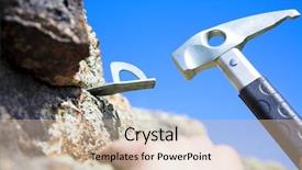  Presentation with rock climbing - Cool new slides with chinken - climbing iron and climbing hammer backdrop and a soft green colored foreground