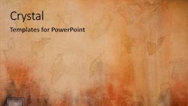  Presentation with plaster - Presentation design featuring chinken - orange plaster on old wall background and a  colored foreground