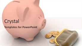  Presentation with look - Beautiful presentation theme featuring chinken - piggy banks look backdrop and a lemonade colored foreground