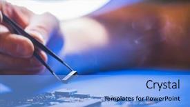  Presentation with computer repair - Beautiful presentation featuring chip onto the cpu backdrop and a light blue colored foreground