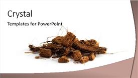  Presentation with coconut shell - Presentation theme having chipping - coconut husk chips or coconut background and a white colored foreground