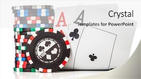  Presentation with pink and white roses shabby chic country - Amazing slide deck having chips and two aces isolated backdrop and a white colored foreground