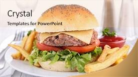  Presentation with food chips - Beautiful theme featuring boxing gloves in hologram wireframe nice 3d rendering backdrop and a black colored foreground