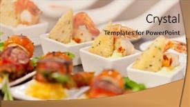  Presentation with food chips - Presentation featuring chips food - tasty appetizer background and a coral colored foreground