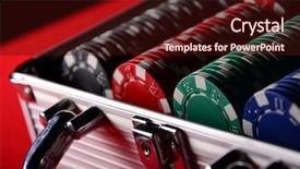  Presentation with poker chips - Colorful presentation enhanced with chips in the metal case backdrop and a wine colored foreground